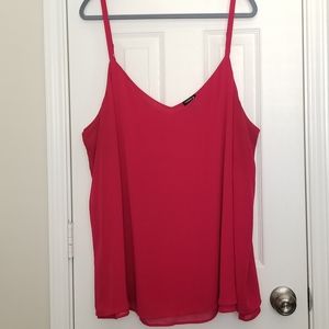 Red Chiffon Tank